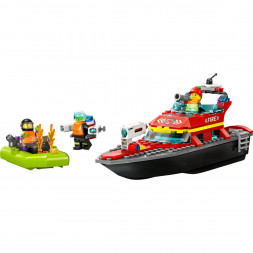 Конструктор LEGO City 60373 "Пожарно-спасательная лодка", 144 деталей