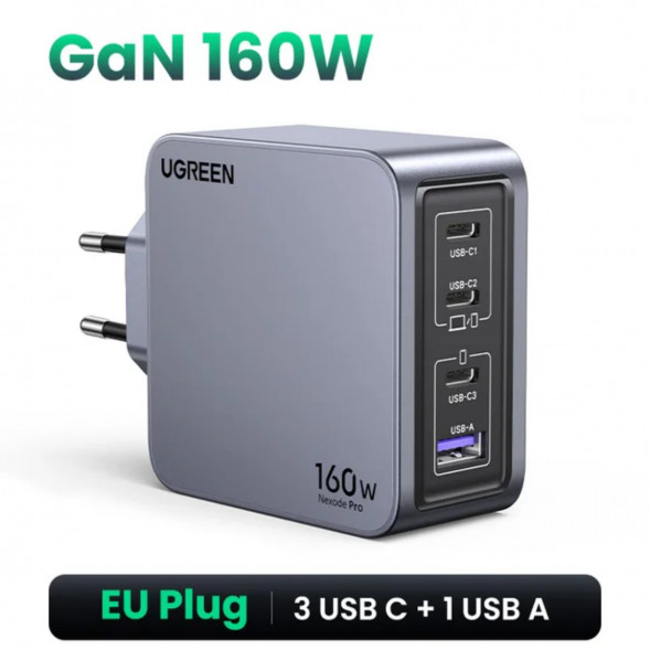 Сетевое зарядное устройство Ugreen 160W GaN USB-C в Новороссийске