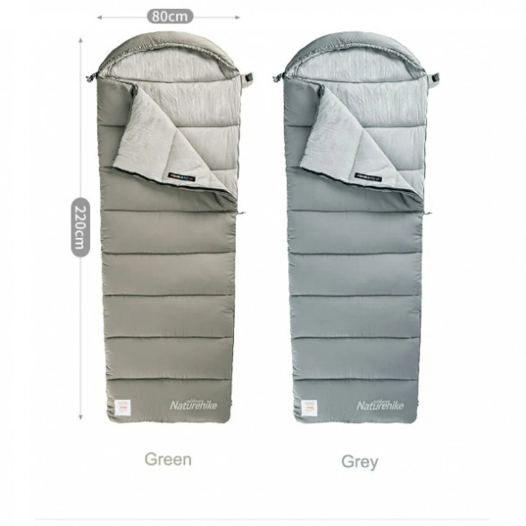 Спальный мешок Naturehike Envelope M180 (левый), зелёный в Новороссийске