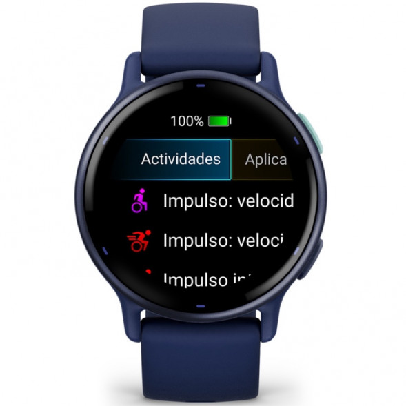 Умные часы Garmin Vivoactive 5, синие с металлически-синим безелем и силиконовым ремешком 010-02862-12 в Новороссийске