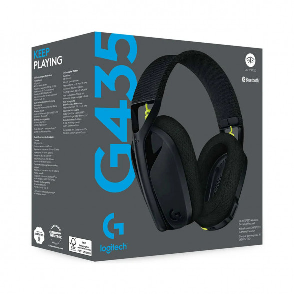 Игровая гарнитура Logitech G435 Lightspeed, чёрный в Новороссийске