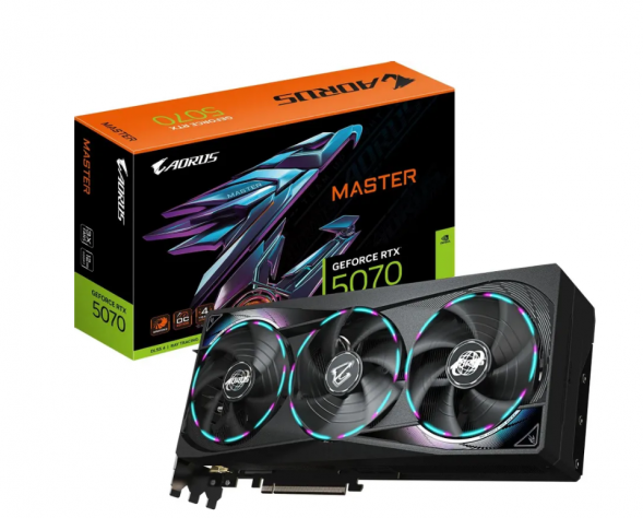 Видеокарта Gigabyte GeForce RTX 5070 AORUS MASTER, 12 ГБ GDDR7 в Новороссийске