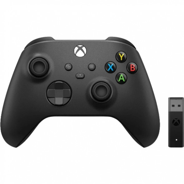Геймпад Microsoft Xbox One and Series S/X Controller + беспроводной адаптер для PC, черный в Новороссийске