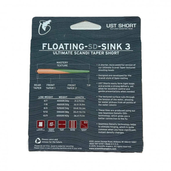 Рыболовная леска Scientific Anglers UST Short St-10/11-F/S3 Floating - SD - Sink 3 125130 в Новороссийске