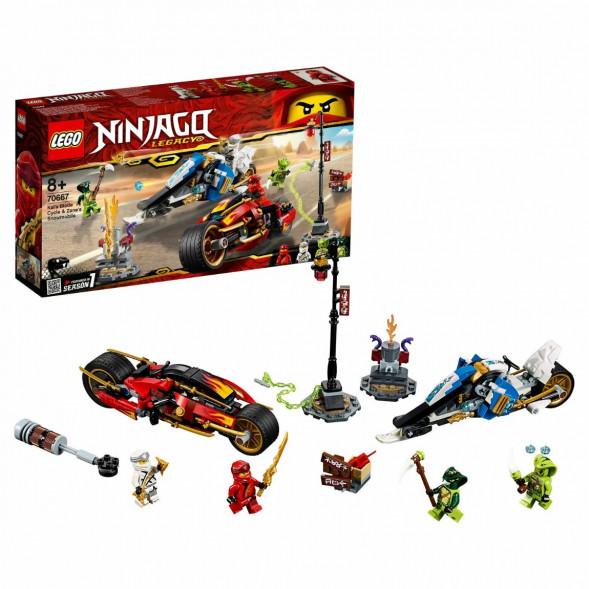 Конструктор LEGO Ninjago 70667 Мотоцикл-клинок Кая и снегоход Зейна в Новороссийске