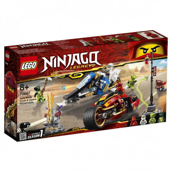 Конструктор LEGO Ninjago 70667 Мотоцикл-клинок Кая и снегоход Зейна в Новороссийске