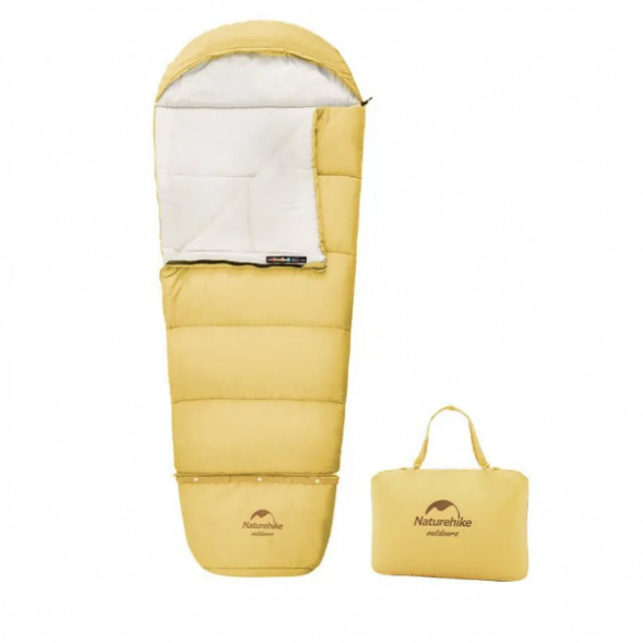 Спальный мешок Naturehike C180 (190x75см), желтый в Новороссийске