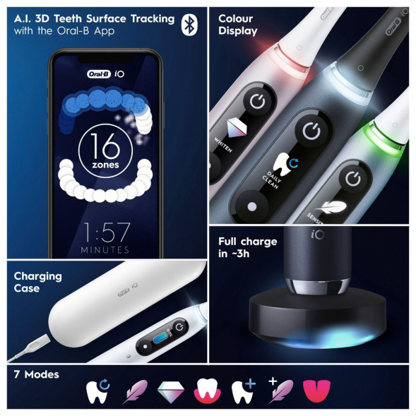 Набор из 2-х электрических зубных щеток Oral-B iO Series 9 Duo, Black Onyx и Rose Quartz в Новороссийске