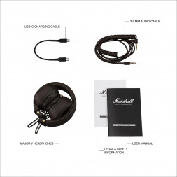 Беспроводные наушники Marshall Major V, коричневый