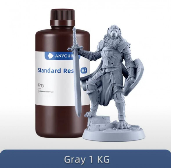 Смола для 3D печати ANYCUBIC Standart Resin V2 Gray 1 кг в Новороссийске