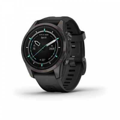 Умные часы Garmin EPIX PRO (Gen 2) Sapphire Edition 42 мм, титановый, угольно-серый, DLC, черный ремешок 010-02802-15 в Новороссийске