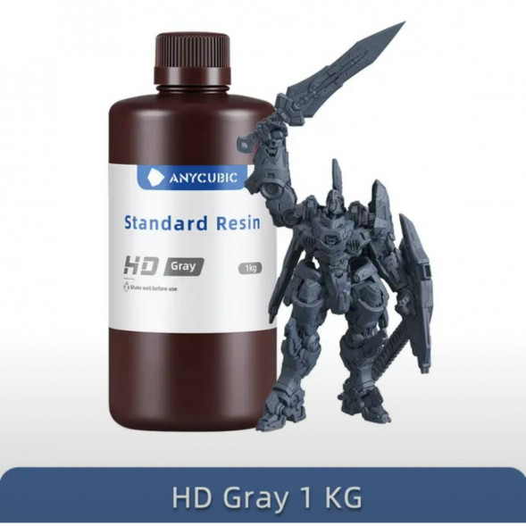 Смола для 3D печати ANYCUBIC Standart Resin HD Gray 1 Кг в Новороссийске