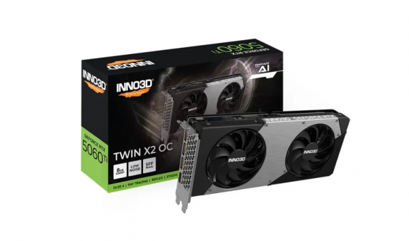 Видеокарта NVIDIA GeForce RTX 5060 Ti Inno3D Twin X2 OC 8GB N506T2-08D7X-193075N в Новороссийске