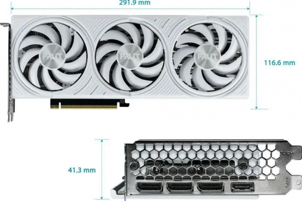 Видеокарта Palit NVIDIA GeForce RTX5070 WHITE OC 12ГБ GDDR7, OC в Новороссийске