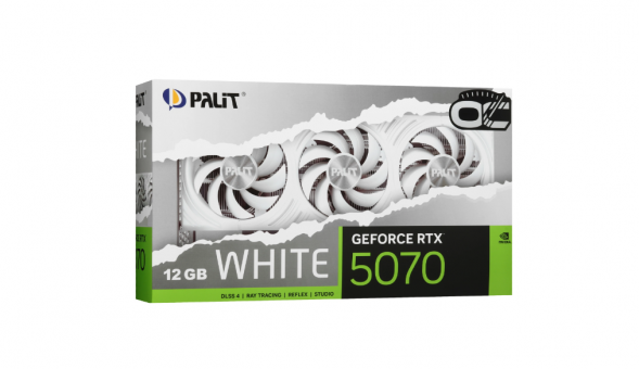 Видеокарта Palit NVIDIA GeForce RTX5070 WHITE OC 12ГБ GDDR7, OC в Новороссийске