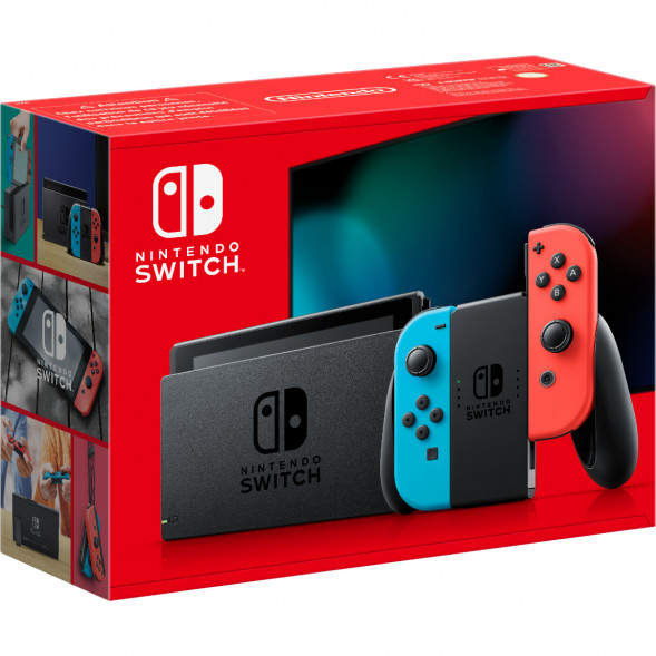 Игровая приставка Nintendo Switch OLED 64 ГБ, неоновый синий/неоновый красный в Новороссийске