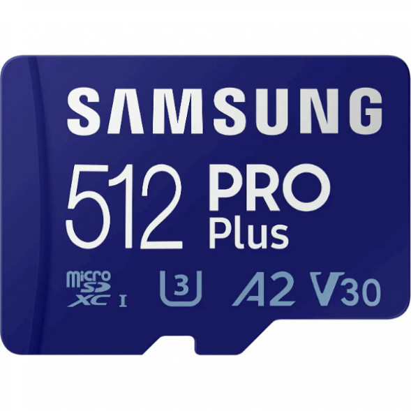 Карта памяти micro SDXC 512Gb Samsung PRO Plus U3 A2 V30 180/130MB/s в Новороссийске