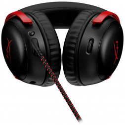 Компьютерная гарнитура HyperX Cloud III проводная, чёрный/красный