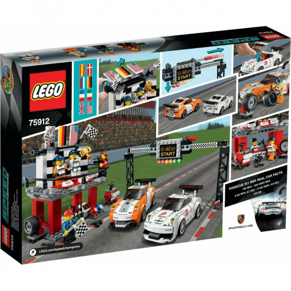 Конструктор LEGO Speed Champions 75912 Финишная линия гонки Porsche 911 GT в Новороссийске