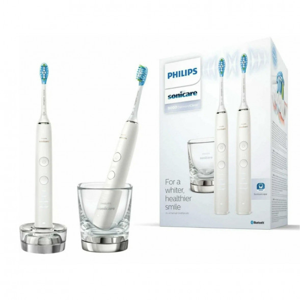 Набор из 2 электрических зубных щеток Philips Sonicare DiamondClean 9000 HX9914/55, белый в Новороссийске