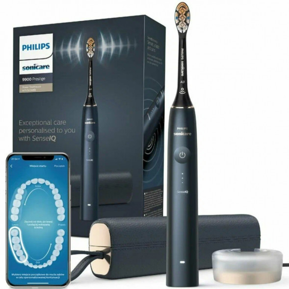 Звуковая зубная щетка Philips Sonicare 9900 Prestige HX9992, темно-синий в Новороссийске