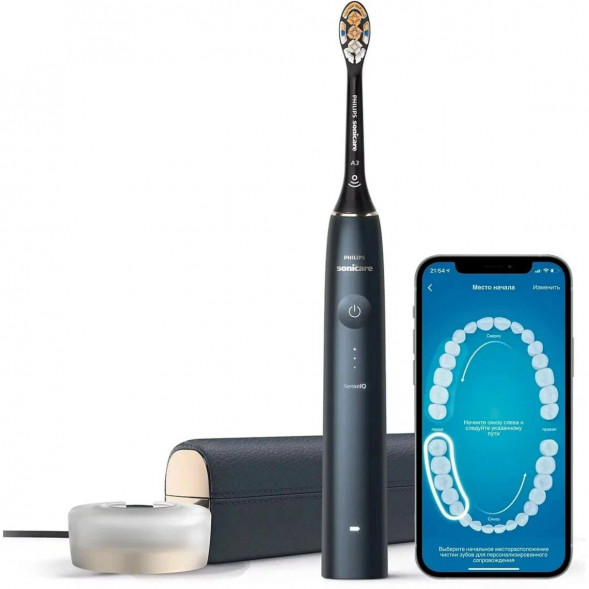 Звуковая зубная щетка Philips Sonicare 9900 Prestige HX9992, темно-синий в Новороссийске