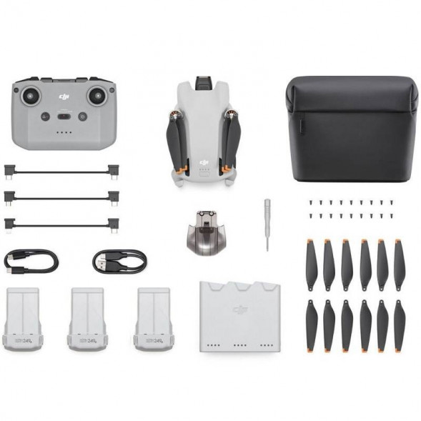 Квадрокоптер DJI Mini 3 Fly More Combo (DJI RC-N1) с пультом без дисплея, белый в Новороссийске