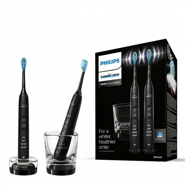 Набор из 2 электрических зубных щеток Philips Sonicare DiamondClean 9000 HX9914/54, чёрный в Новороссийске