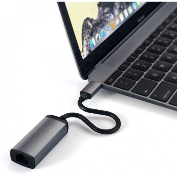 Адаптер Satechi USB-C - Ethernet ST-TCENM, серый космос в Новороссийске