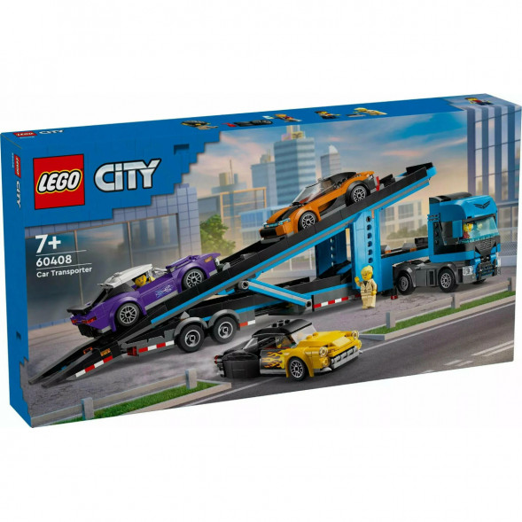 Конструктор LEGO City 60408 Грузовик-автовоз со спортивными автомобилями в Новороссийске