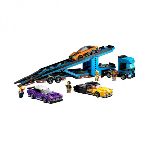 Конструктор LEGO City 60408 Грузовик-автовоз со спортивными автомобилями в Новороссийске