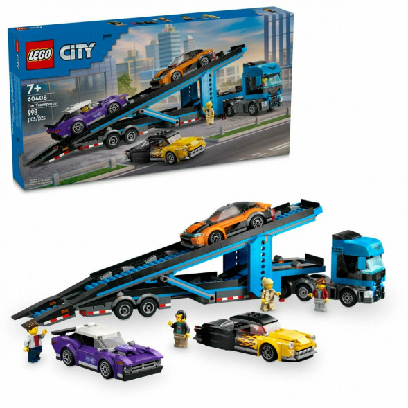 Конструктор LEGO City 60408 Грузовик-автовоз со спортивными автомобилями в Новороссийске