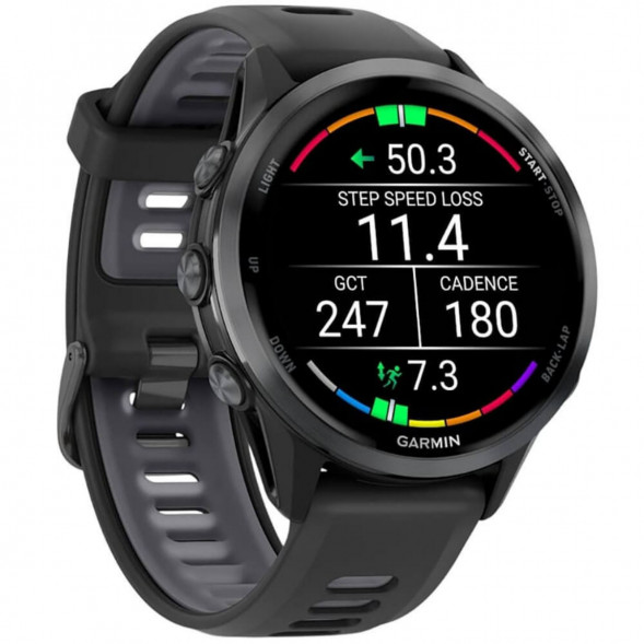 Умные часы Garmin Forerunner 970 Carbon Gray DLC Titanium ремешок Black/Translucent Whitestone 010-02969-10 в Новороссийске