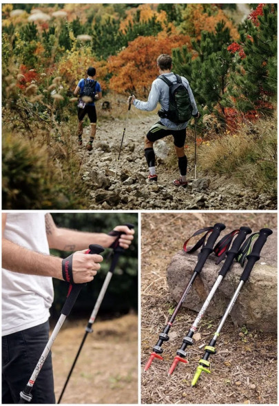 Треккинговая палка Naturehike 135 см, 1шт., серый/зеленый в Новороссийске