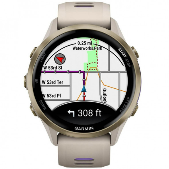 Умные часы Garmin Forerunner 970 Soft Gold Titanium/French Gray Translucent Indigo Band 010-02969-12 в Новороссийске