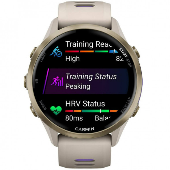 Умные часы Garmin Forerunner 970 Soft Gold Titanium/French Gray Translucent Indigo Band 010-02969-12 в Новороссийске