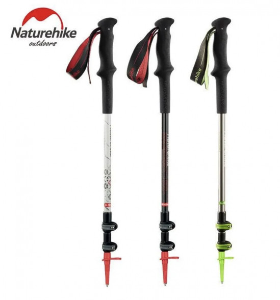 Треккинговая палка Naturehike 135 см, 1 шт., черный/красный в Новороссийске