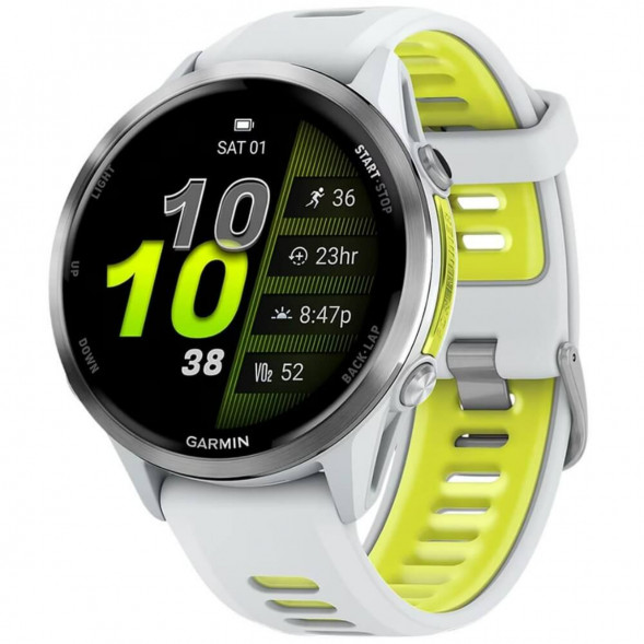 Умные часы Garmin Forerunner 970 Titanium Whitestone/Translucent Amp Yellow Band 010-02969-11 в Новороссийске