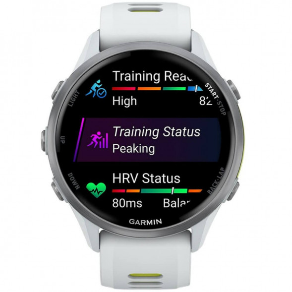 Умные часы Garmin Forerunner 970 Titanium Whitestone/Translucent Amp Yellow Band 010-02969-11 в Новороссийске