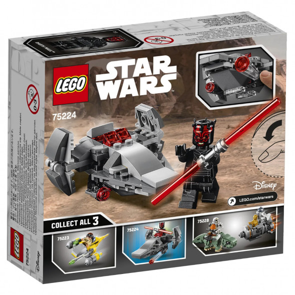 Конструктор LEGO Star Wars 75224 Микрофайтеры Корабль-лазутчик ситхов в Новороссийске