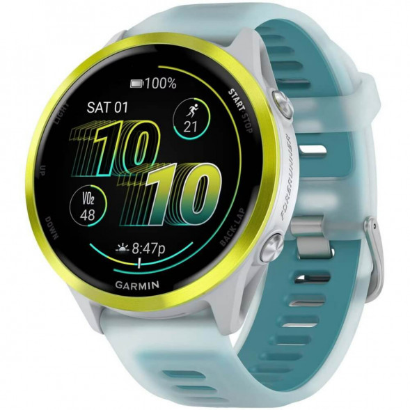 Умные часы Garmin Forerunner 570 47 мм Amp Yellow Aluminium/Translucent Whitestone/Turquoise 010-02971-01 в Новороссийске
