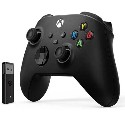 Беспроводной геймпад Microsoft Xbox черный, PC адаптер в Новороссийске