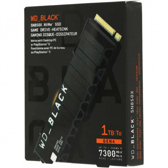 SSD накопитель Western Digital WD Black SN850X NVMe, 1TB (WDS100T2XHE) в Новороссийске
