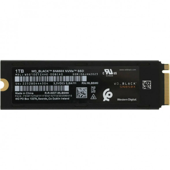 SSD накопитель Western Digital WD Black SN850X NVMe, 1TB (WDS100T2XHE) в Новороссийске