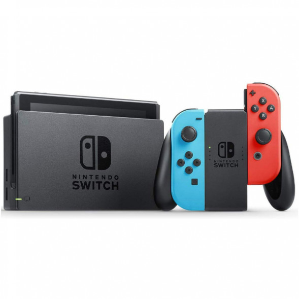 Игровая приставка Nintendo Switch rev.2 32 ГБ, красный/синий в Новороссийске