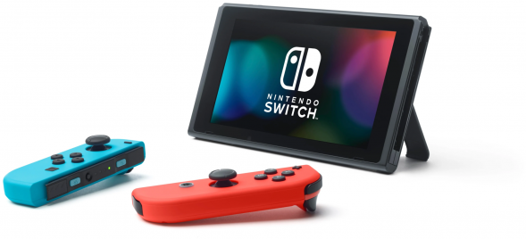 Игровая приставка Nintendo Switch rev.2 32 ГБ, красный/синий в Новороссийске