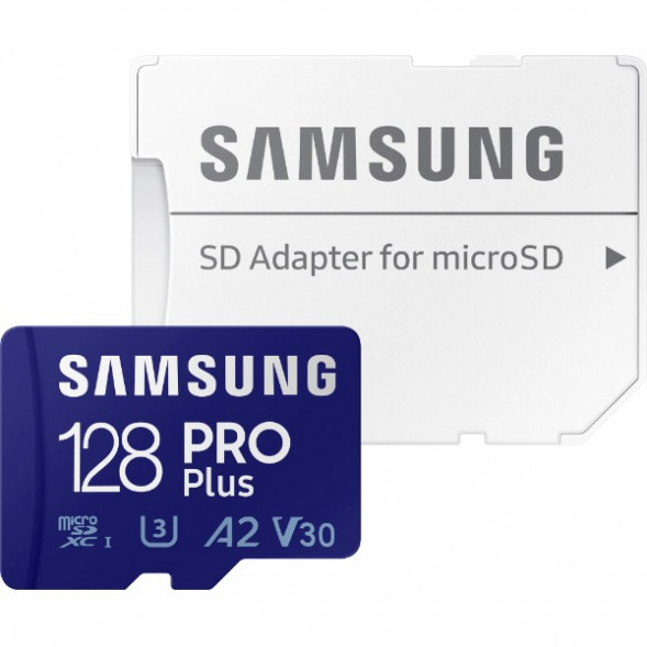 Карта памяти micro SDXC 128Gb Samsung PRO Plus U3 A2 V30 180/130MB/s (MB-MD128G-K) в Новороссийске