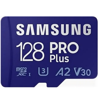 Карта памяти micro SDXC 128Gb Samsung PRO Plus U3 A2 V30 180/130MB/s (MB-MD128G-K) в Новороссийске