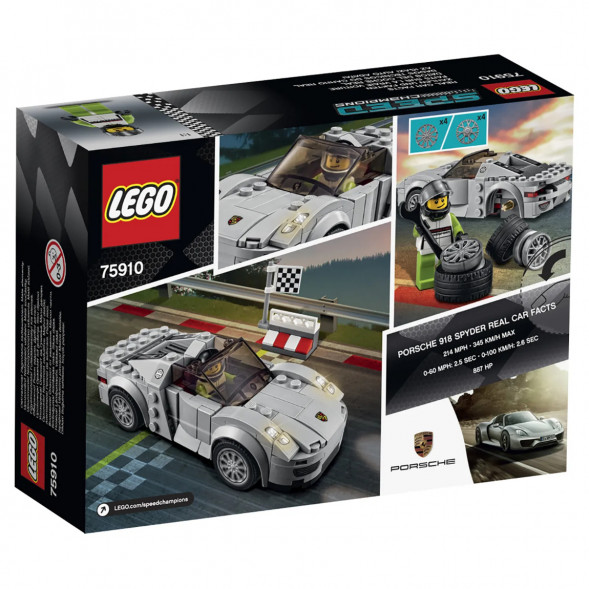 Конструктор LEGO Speed Champions 75910 Porsche 918 Spyde в Новороссийске