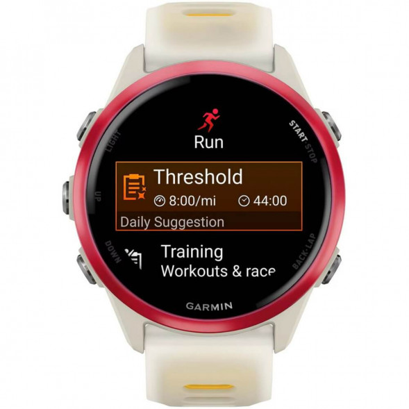 Умные часы Garmin Forerunner 570 42 мм Raspberry Aluminium/Translucent Bone/Mango 010-02970-02 в Новороссийске